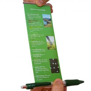Golf Pen - Quick Rules Banner Pen